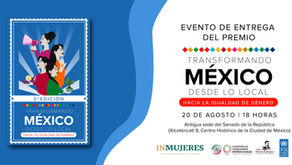 Nominación Por PNUD ONU al premio "Transformando México Desde Lo Local"